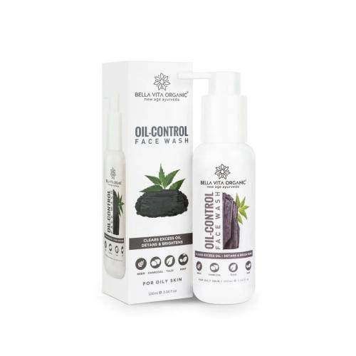 Picture of Bella Vita Organic Oil Control Face Wash with Activated Charcoal For Deep Cleansing, Dirt Removal & Skin Brightening - 100gm