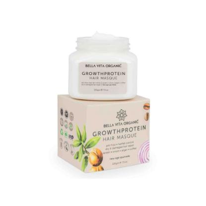 Picture of Bella Vita Organic Growth Protein Hair Spa Mask With Keratin, Biotin, Argan, Onion, Tea Tree & Coffee - 225gm