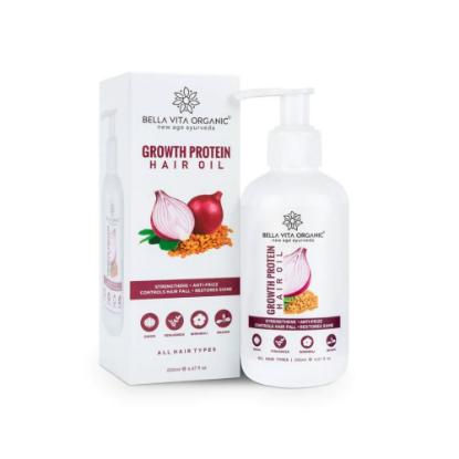 Picture of Bella Vita Organic Growth Protein Onion Hair Oil for Hair Growth & Hair Fall Control - 200ml