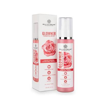 Picture of Bella Vita Organic Glowner Rose Water Toning Mist - Natural Toner Spray for Glowing Skin for All Skin Type - 100ml