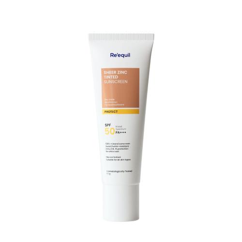 Picture of Re'equil Sheer Zinc Tinted Mineral Sunscreen SPF 50 PA+++ 50gm