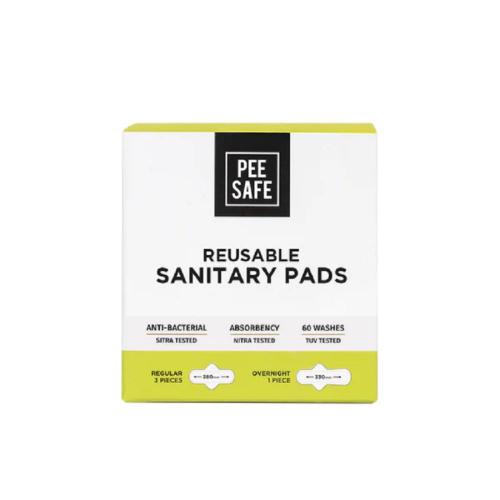 Picture of Pee Safe Reusable Sanitary Pads Pack of Four (Three Regular & One Overnight)