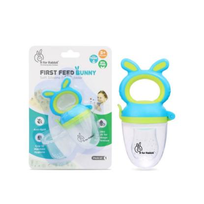 Picture of R For Rabbit First Feed Bunny Nibbler Pacifier, Teethers And Rattles Green Blue