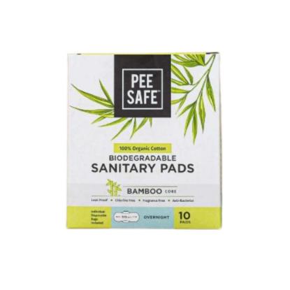 Picture of Pee Safe 100% Organic Cotton, Biodegradable Sanitary Pads - Overnight (Pack of 10)