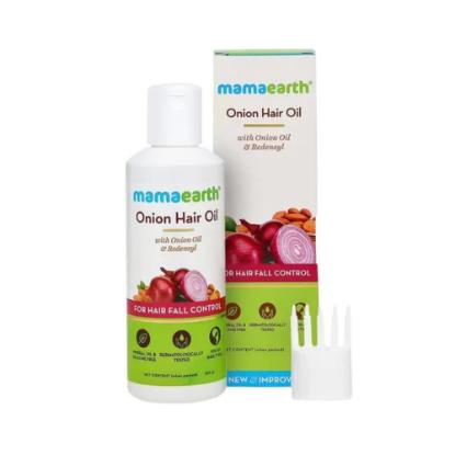 Picture of Mamaearth Onion Hair Oil for Hair Regrowth & Hair Fall Control with Redensyl 150ml