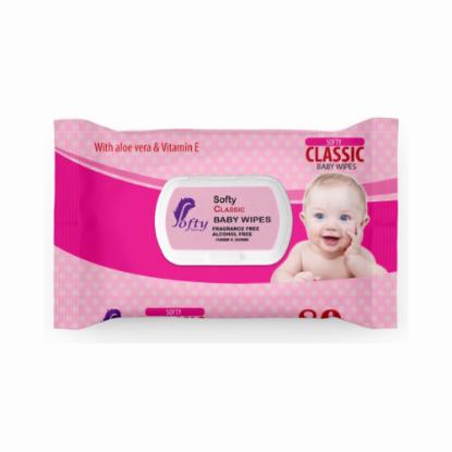 Picture of Softy Baby Wipes Classic With Cap 