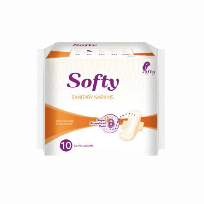 Picture of Softy Sanitary Napkin Ultra Thin 260mm (Pack of 10)