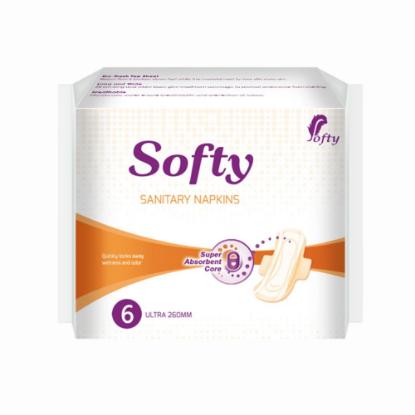 Picture of Softy Sanitary Napkin Ultra Thin 260mm (Pack of 6)