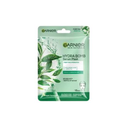 Picture of Garnier Hydra Bomb Green Tea Serum Sheet Mask 