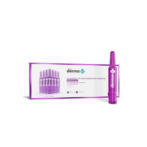 Picture of The Derma Co. 5% Glycolic + 2% Kojic Pigmentation Corrector Ampoule Kit 14ml