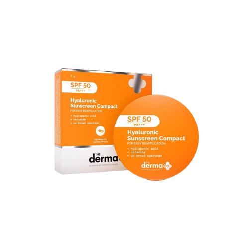 Picture of The Derma Co. Hyaluronic Sunscreen Compact SPF 50+++ with Hyaluronic Acid & Ceramide 7gm
