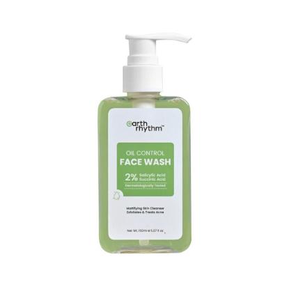 Picture of Earth Rhythm Oil Control Face Wash with 2% Salicylic Acid & Succinic Acid 150ml 