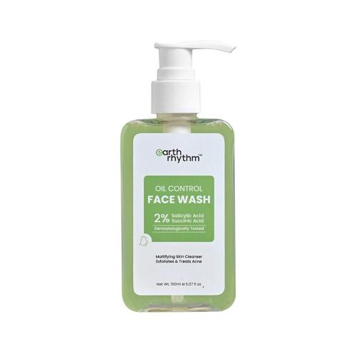 Picture of Earth Rhythm Oil Control Face Wash with 2% Salicylic Acid & Succinic Acid 150ml 