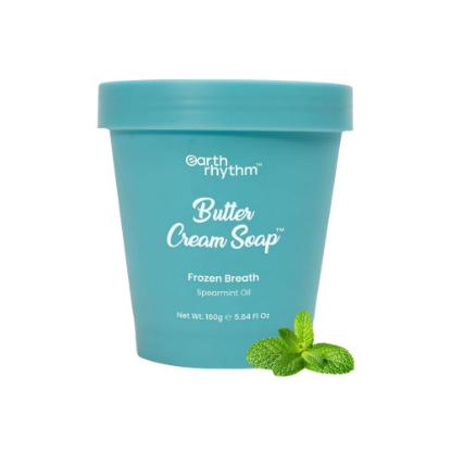 Picture of Earth Rhythm Butter Cream Soap Frozen Breath with Spearmint Oil 160gm