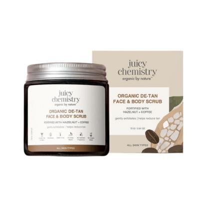 Picture of Juicy Chemistry Organic De-Tan Face & Body Hazelnut, Coffee And Chocolate Scrub/Mask 75gm