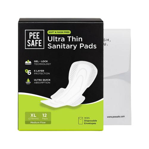 Picture of Pee Safe Ultra Thin Sanitary Pads XL 275mm (Pack Of 12) 