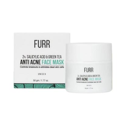 Picture of FURR 2% Salicylic Acid & Green Tea Anti Acne Face Mask - 50gm