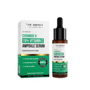 Picture of Dr. Sheth's Non-Irritating Ceramide & 10% Vitamin C Ampoule Serum 30ml 
