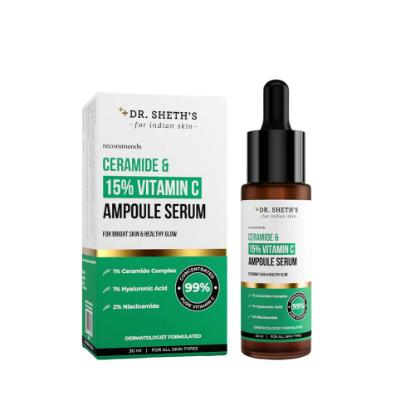 Picture of Dr. Sheth's Non-Irritating Ceramide & 10% Vitamin C Ampoule Serum 30ml 