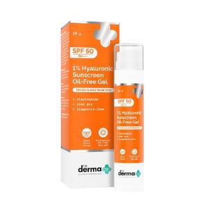Picture of The Derma Co. 1% Hyaluronic Sunscreen Oil-Free Gel SPF 50 PA++++ 50gm