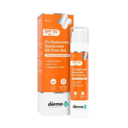 Picture of The Derma Co. 1% Hyaluronic Sunscreen Oil-Free Gel SPF 50 PA++++ 50gm