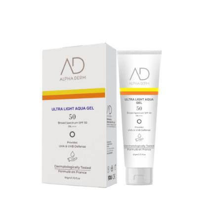 Picture of Alpha Derm Ultra Light Aqua Gel Sunscreen SPF 50 PA+++ 50gm