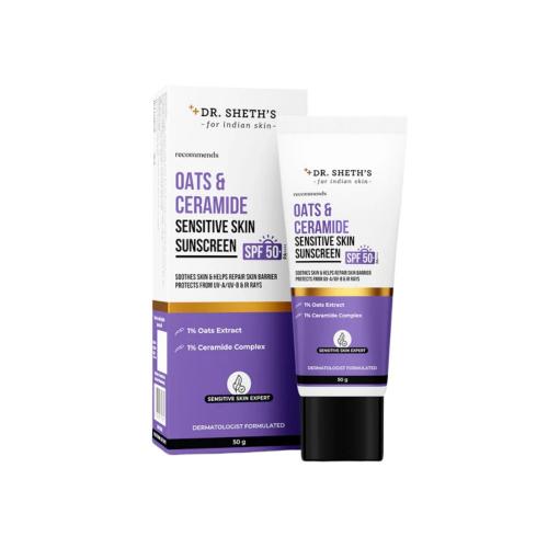 Picture of Dr. Sheth's Oats & Ceramide Sensitive Skin Sunscreen 50gm
