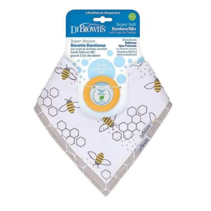 Picture of Dr. Brown's Bandana Bib with Teether Bees (Yellow Teether) 1-Pack (AC246)