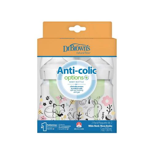 Picture of Dr. Brown's 5oz/150ml PP Options+ Wide Neck Designer Bottles, Jungle Design 2-Pack (WB52014)