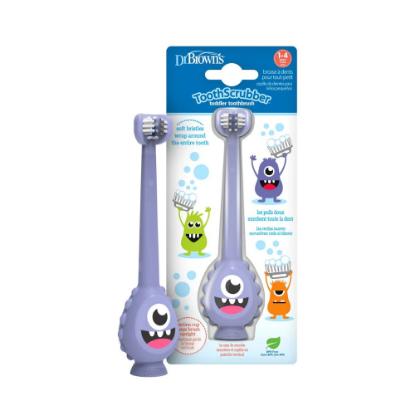 Picture of Dr. Brown's Toddler Toothbrush, Tooth Scrubber Purple, 1-Pack (HG094)