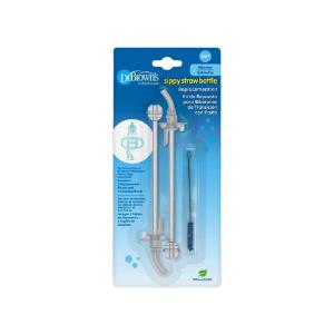 Picture of Dr. Brown's 8oz/250ml Narrow Sippy Straw Bottle Replacement Straw, Clear, 2-Pack (SR213)
