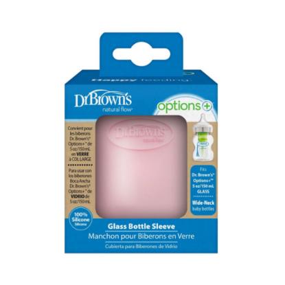 Picture of Dr. Brown's 5oz Wide-Neck Glass Bottle Sleeve - Light Pink (AC080)