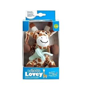 Picture of Dr. Brown's Giraffe Lovey with Light Green HappyPaci Silicone One-Piece Pacifier (AC160-P6)