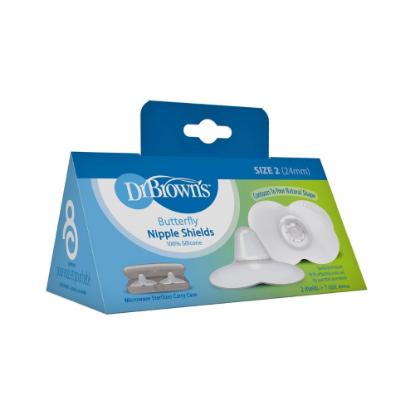 Picture of Dr. Brown's Nipple Shields 2-Pack with Sterilizer Case, Size 2