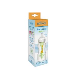 Picture of Dr. Brown's 9oz/270ml PP Wide-Neck Anti-Colic Options+ Baby Bottle, w/L2 Nipple Giraffe 1-Pack (WB91019-ESX)