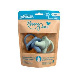 Picture of Dr. Brown's HappyPaci One-Piece Soother, 0-6m, Blue and Green, 2-Pack (PS12008-INTL)