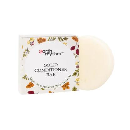 Picture of Earth Rhythm Argan & Jamaican Black Castor Oil Solid Conditioner Bar 80gm (Paper Box) 