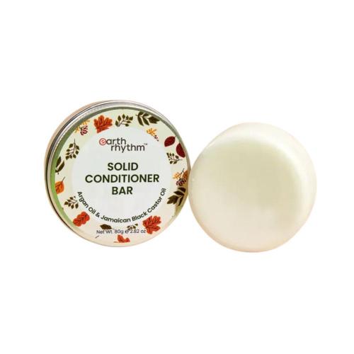 Picture of Earth Rhythm Argan & Jamaican Black Castor Oil Solid Conditioner Bar 80gm (Tin Box)
