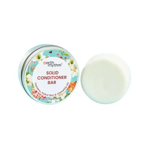 Picture of Earth Rhythm Solid Conditioner Bar Tamanu, Kukui Nut & Camellia Oil - 80gm (Tin Box)