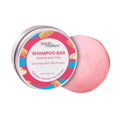 Picture of Earth Rhythm Silk Protein Shampoo Bar - 80gm (Tin Box)