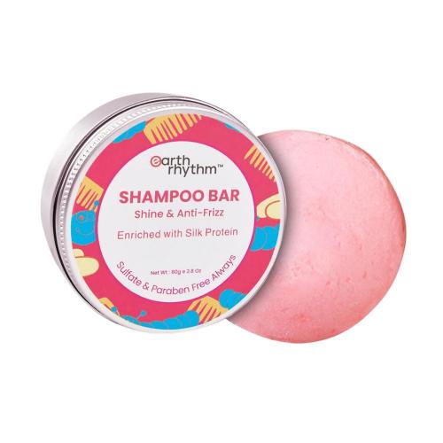 Picture of Earth Rhythm Silk Protein Shampoo Bar - 80gm (Tin Box)