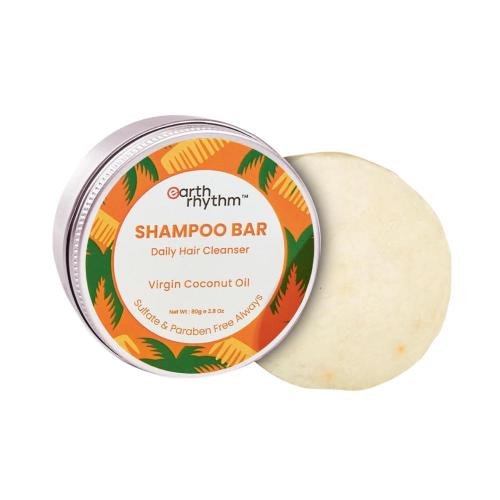 Picture of Earth Rhythm 100% Virgin Coconut Oil Shampoo Bar - 80gm (Tin Box)