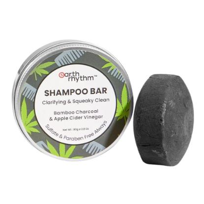 Picture of Earth Rhythm Hemp & Charcoal Shampoo Bar - 80gm (Tin Box)