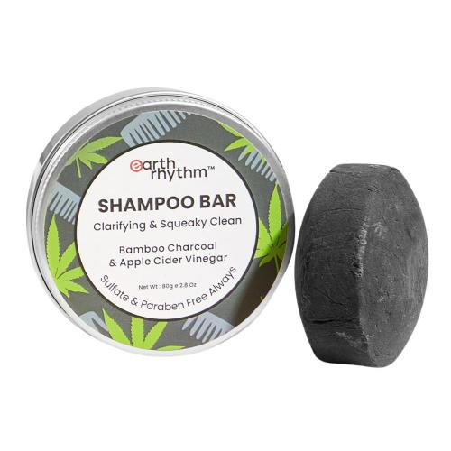 Picture of Earth Rhythm Hemp & Charcoal Shampoo Bar - 80gm (Tin Box)