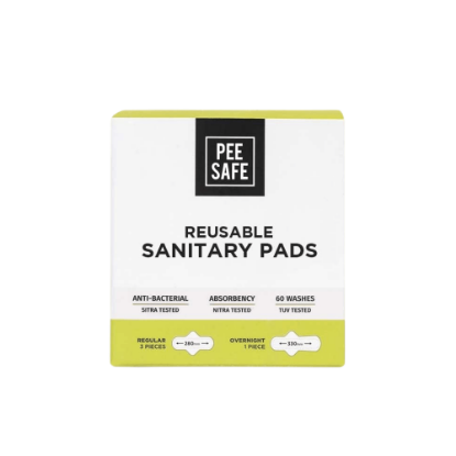 Picture of Pee Safe Reusable Sanitary Pads Pack of Four (Three Regular & One Overnight)