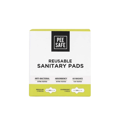 Picture of Pee Safe Reusable Sanitary Pads Pack of Four (Three Regular & One Overnight)