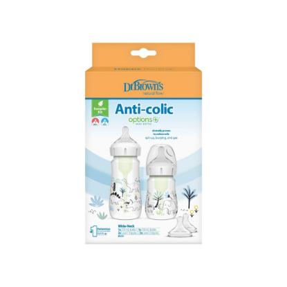 Picture of Dr. Brown's PP Wide-Neck Anti-Colic Options+ Baby Bottle Sampler Kit with Designs (WB02640-INTLX)