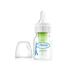 Picture of Dr. Brown's 2oz / 60ml PP Narrow Anti-Colic Bottle w/ Preemie Nipple 1-Pack (SB2100-GBX)