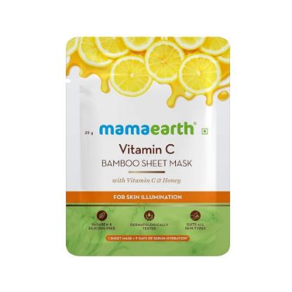 Picture of Mamaearth Vitamin C Bamboo Sheet Mask with Vitamin C & Honey - 25gm