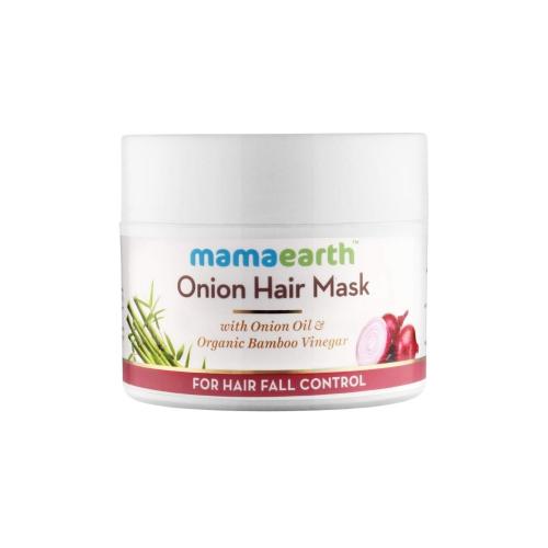 Picture of Mamaearth Onion Hair Mask, For Hair Fall Control, With Onion Oil & Organic Bamboo Vinegar, 200ml